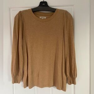 Madewell Women's Camel Long Sleeve Top